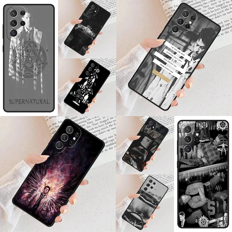 Castiel WINCHESTER Supernatural Phone Case For Samsung Galaxy S24 S23 S22 S21 Ultra S10 Note 10 Pro S20 Plus FE S9 S8 Cover