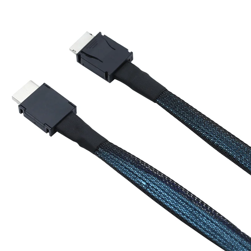 

HJ-Для Pcie Oculink SFF 8611 4I к Mini SAS SFF-8611 4I Серверный сверхскоростной кабель Удлинитель передачи данных между мужчинами