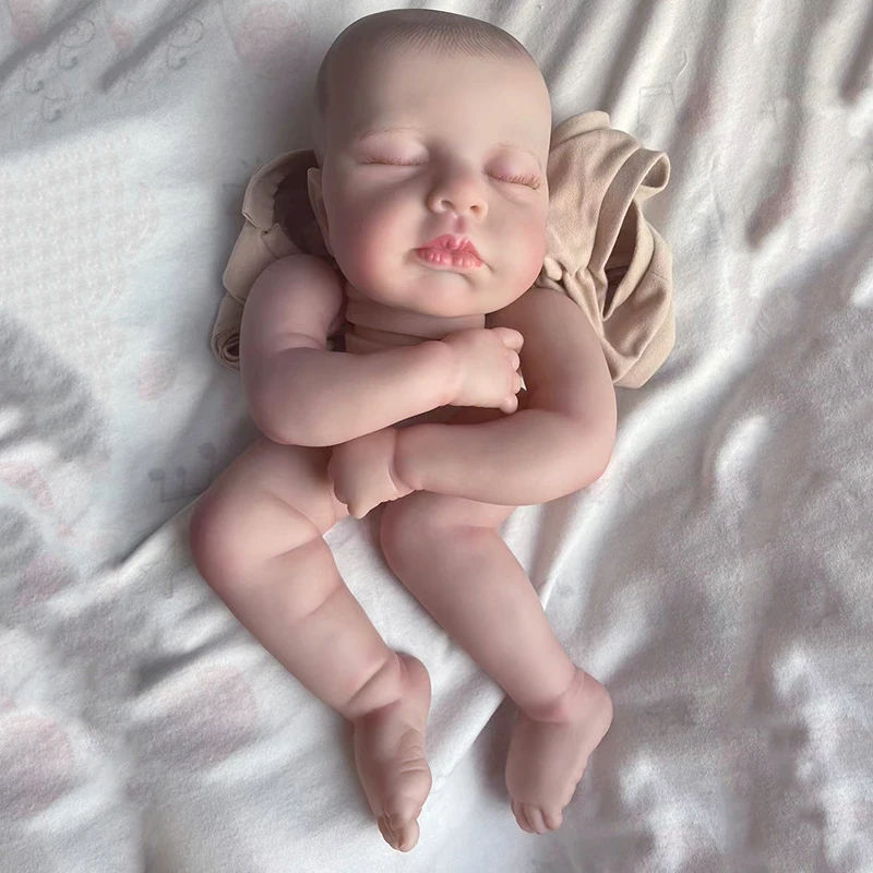 Reborn Doll Already Painted Kit/Unpainted Kit Loulou 19InchSoft Touch Fresh Color DIY Doll Parts With Cloth Body Collectible