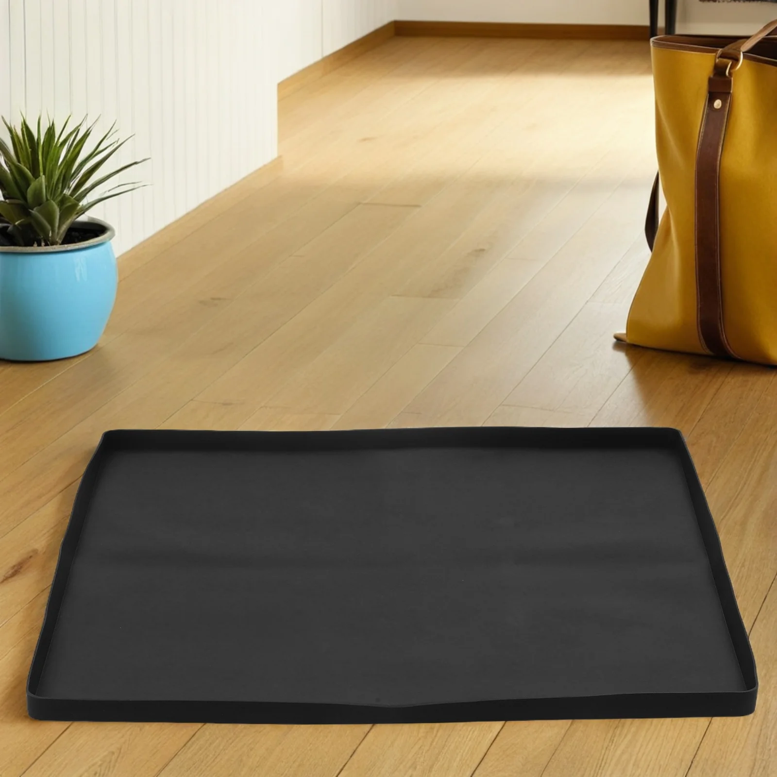 

Silicone Mat for Refrigerator with Raised Edges Mini Fridge Drip Tray Spill Proof Pad for Washing Machine Freezer Floor
