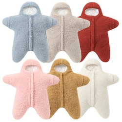 0-6 Month Baby Sleeping Bags Starfish Shape Autumn Winter Soft Newborn Wrap Blanket Swaddling Warm Cotton Sleepsack for Babies