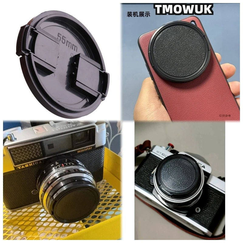 

For FUJIFILM X-T100 X-Pro2 X-A5 X-H2 X-M6 X-E3 X-T70 X-T4 X-T30 X-T1 Camera Lens Cap Protective Cover Center Pinch Snap-on 49mm