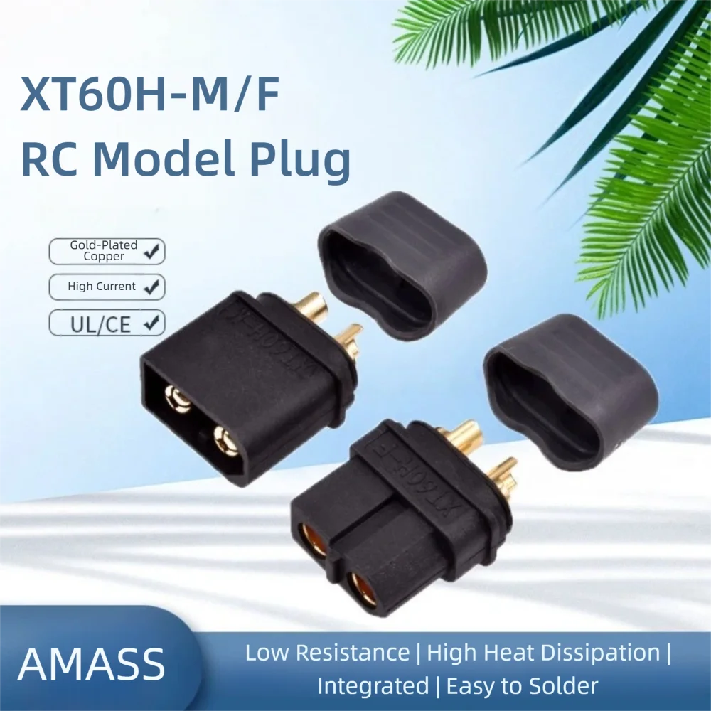 New 12AWG XT60H-M F Plug Black Power Connect Wire Cable Adapter Waterproof 10/20/30cm Extending Wire Cable RC Accessories