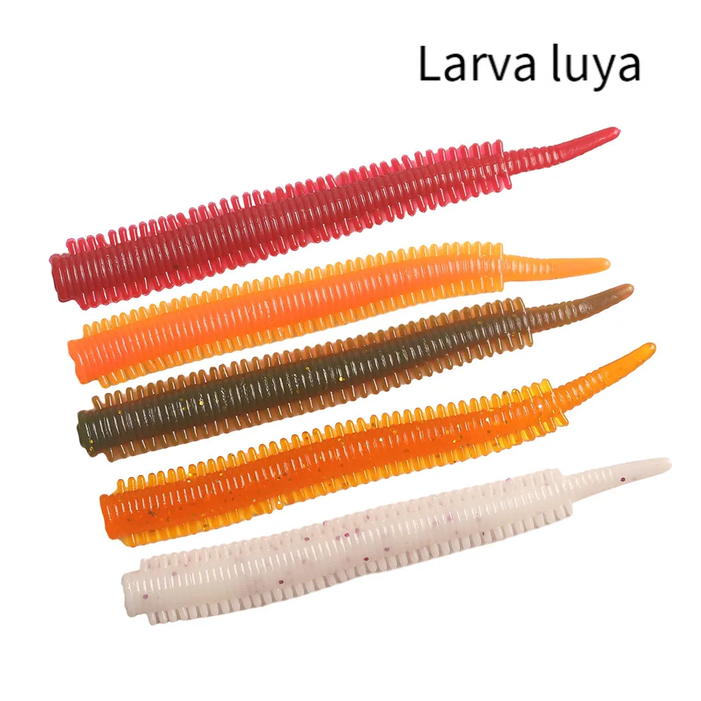 10 Pcs Soft Lures Simulation Sand Silkworm Fishing Lure Sea ​​Earthworm Float False Bait Fishing Supplies