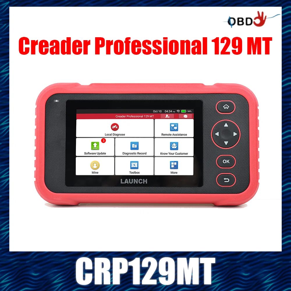 Crp129 mt creader profissional 129 mt motocicleta configuração padrão elétrica ferramenta de diagnóstico profissional scanner obdii ﻿