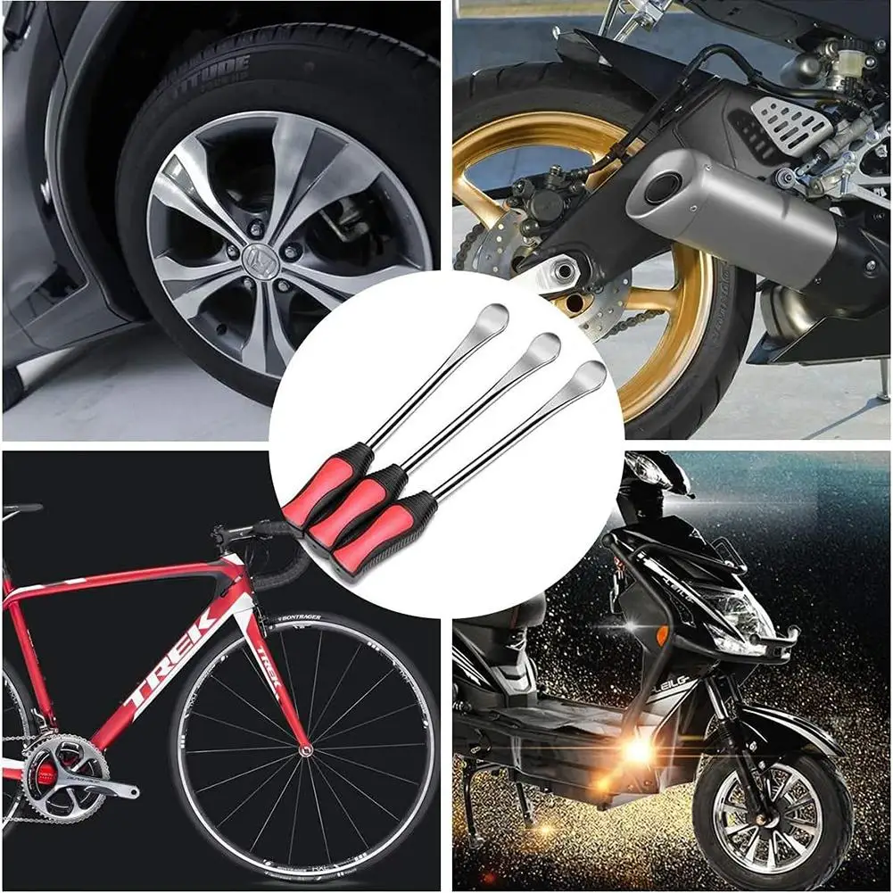 Motorcycle Tire Changing Tool Repair Set Tire Spoon Lever Tire Protector Valve Cap Valve Cores For Bike Car