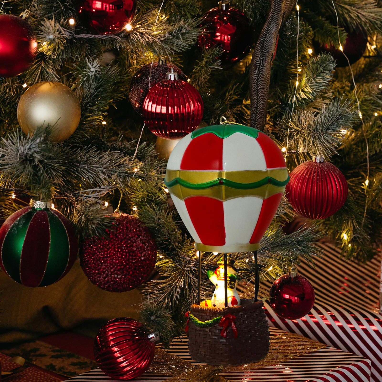 

Holiday Cabinet Decor Decorative Night Light Lights Resin Ornaments Home Decoration