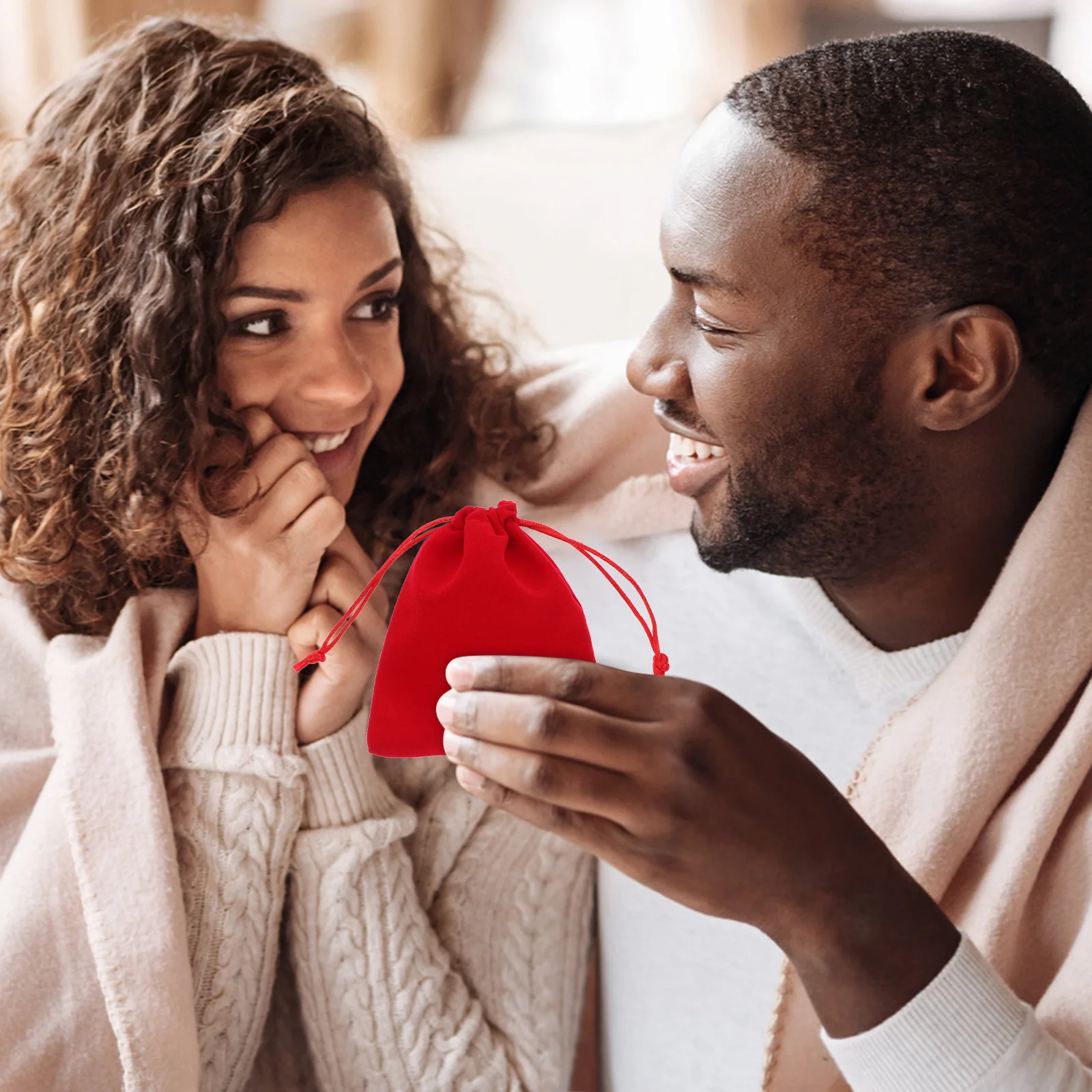 48Pcs Drawstring Pouches for Jewelry Storage Small Fabric Bags Organizers for Accessories Travel Gift Packaging