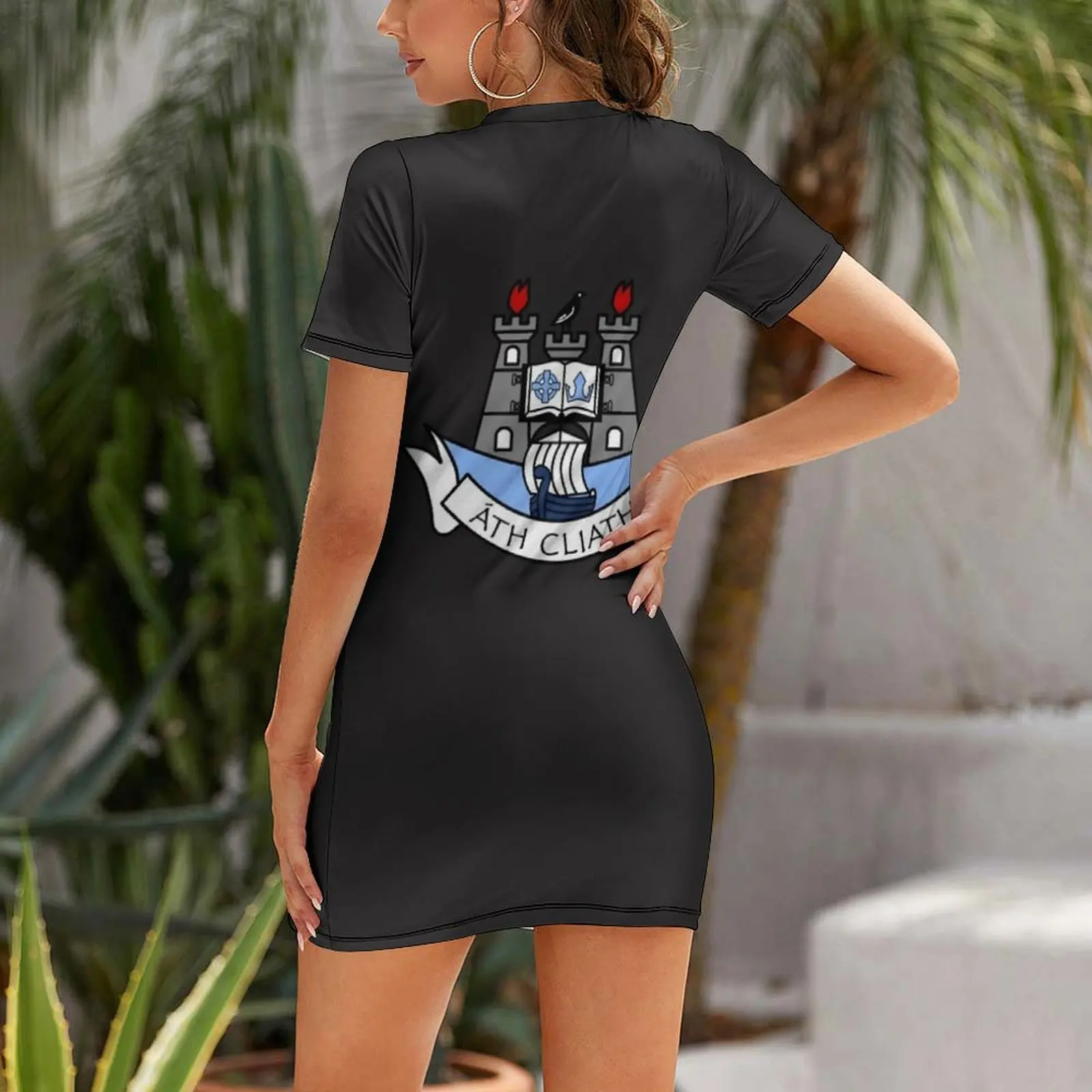 Dublin GAA Logo Camiseta Vestido de manga curta solto vestido de verão vestidos de dança vestido de noite feminino