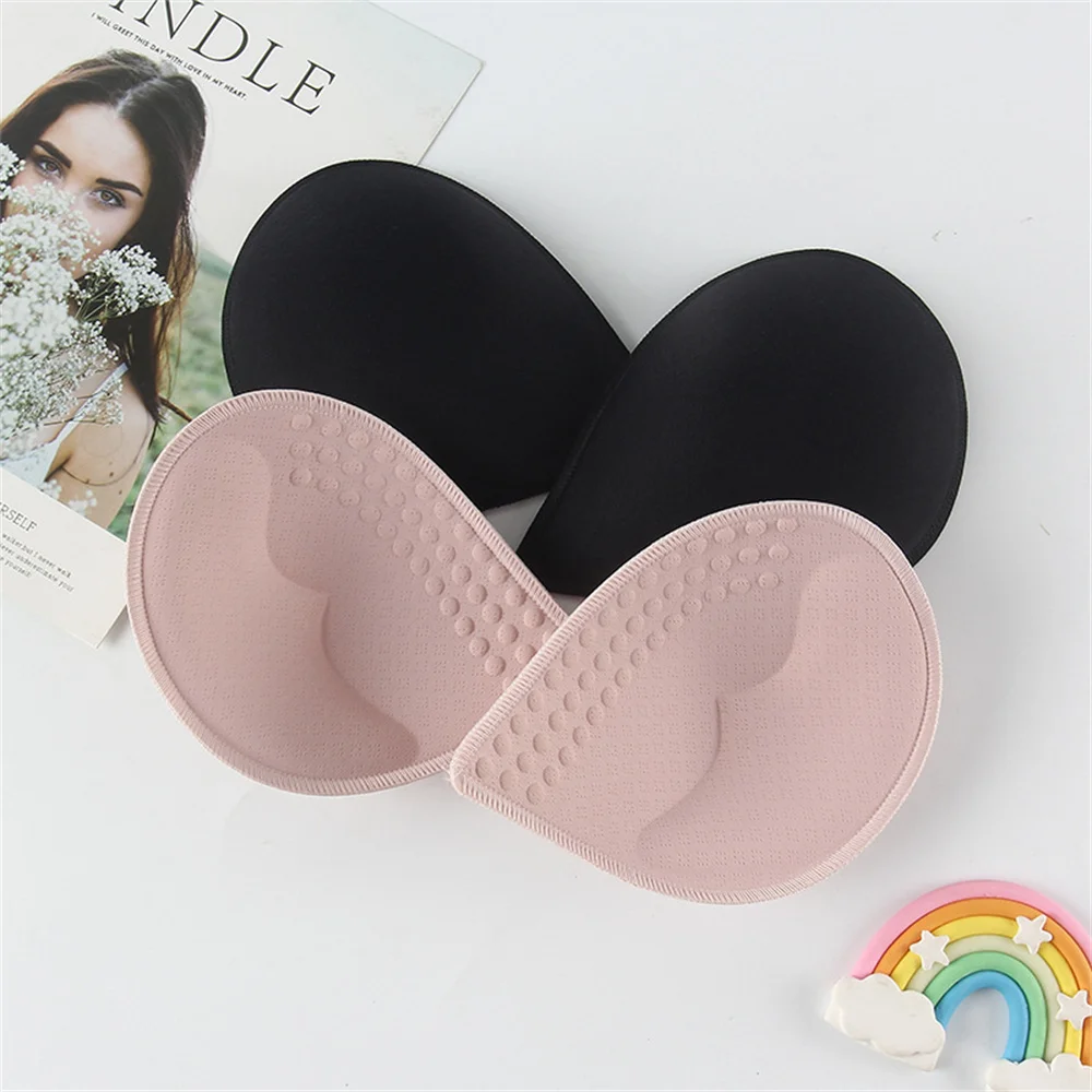 2PCS/1pair Bra Pads Inserts,Breathable Latex Bras Inserts Removable,4 Colors Women's Sports Cups Bra Or Bikini Swimsuit Insert