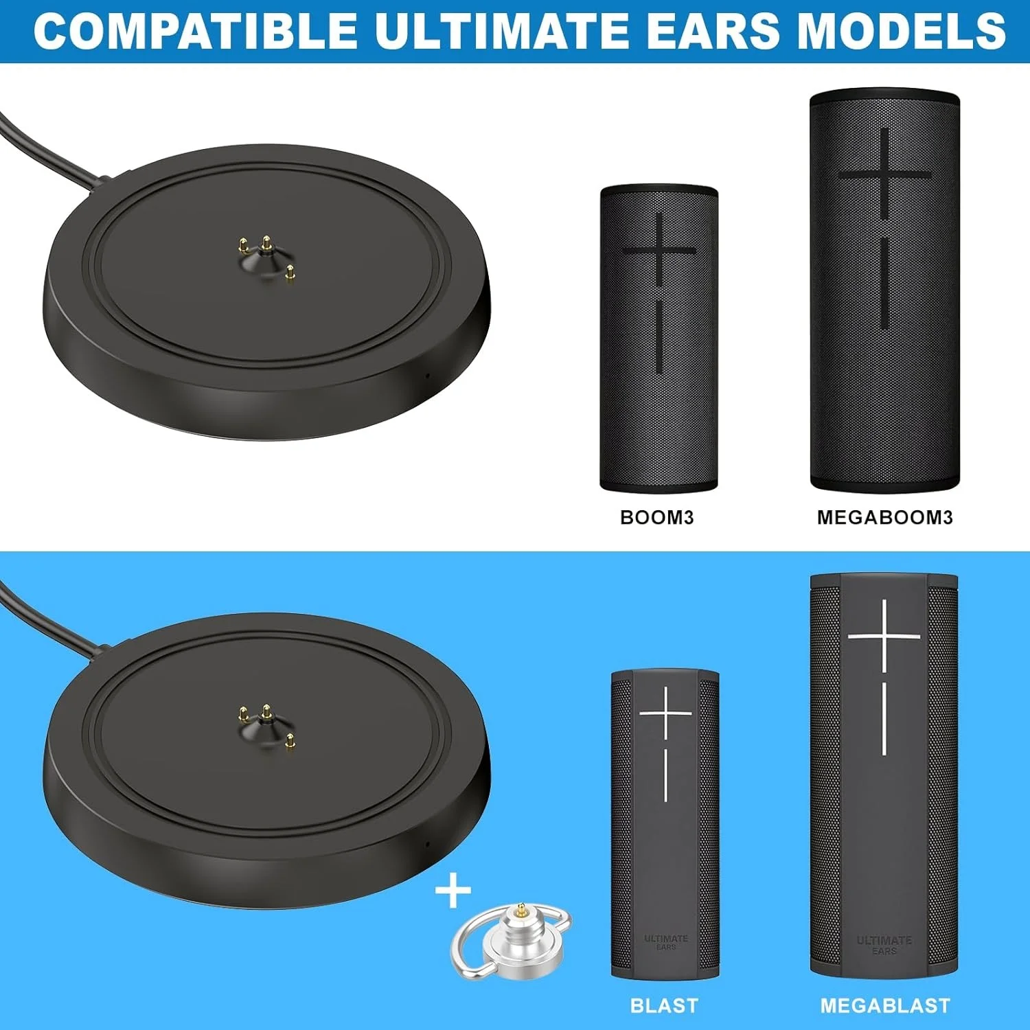 قاعدة شحن لـ Ultimate Ears Boom 3 MEGABOOM 3 Blast & MEGABLAST مكبر صوت محمول مقاوم للماء