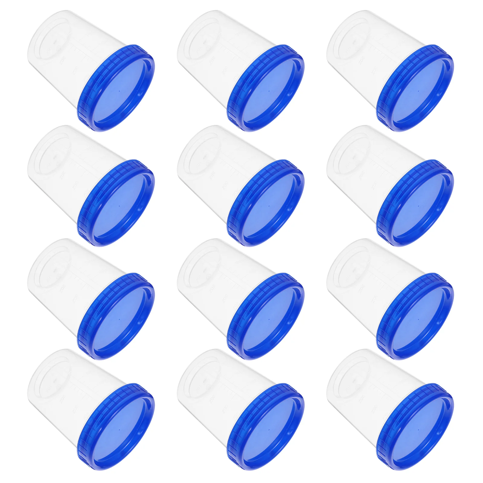 

12 Pcs Measuring Cup Mixing Cups Screw- On Lids with Specimen Liquid 120ml Test Scale