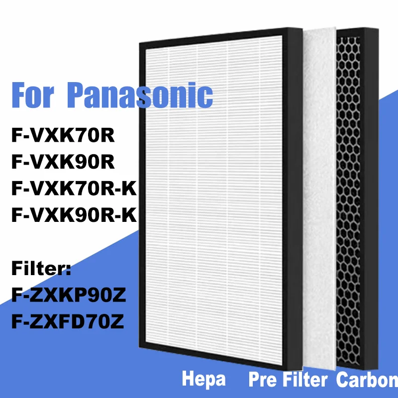 F-ZXKP90Z F-ZXFD70Z H13 Hepa Filter and Activated Carbon Filter for Panasonic Air Purifier F-VXK70R F-VXK90R F-VXK70R-K F-VXK90R