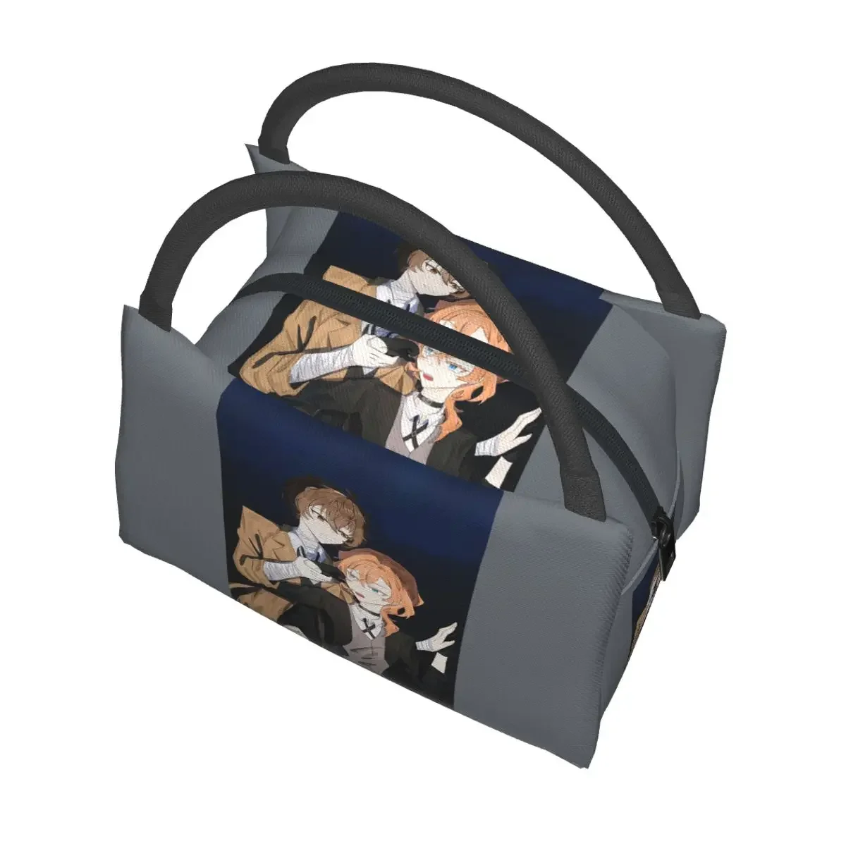 بونغو الضالة الكلاب وان أنيمي دازاي و Chuuya أكياس الغداء معزول بينتو صندوق قابلة لإعادة الاستخدام حقيبة الغداء نزهة أكياس برودة حقيبة حرارية