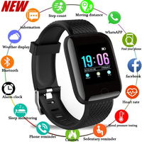 116plus Smart Watch For Men Women Gift 1.3 inch Screen Sports Fitness Watches Bluetooth Calls Digital Smartwatch Wristwatch D18