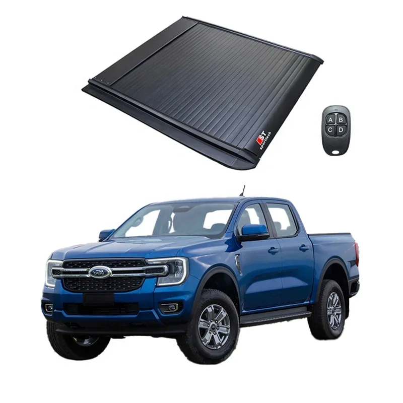 

Roller Lid Truck Pick up Bed Cover Tonneau Cover Electric Aluminium Alloy for Ford Ranger Wildtrak