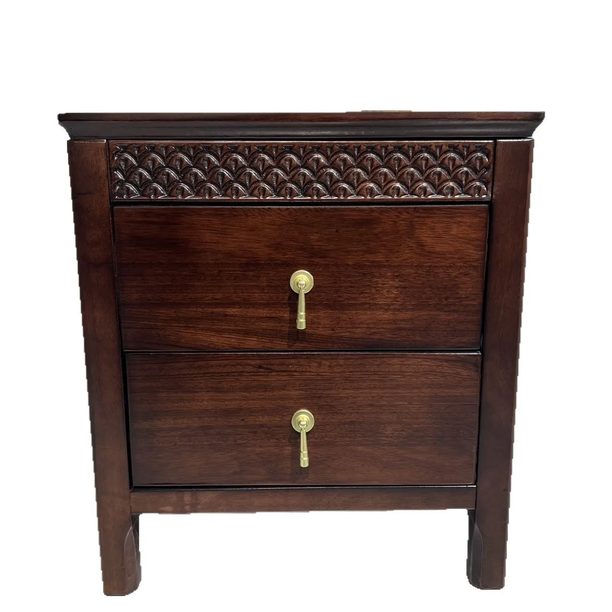 

Chinese bedside table solid wood bedroom household bedside black gold storage complete storage cabinet