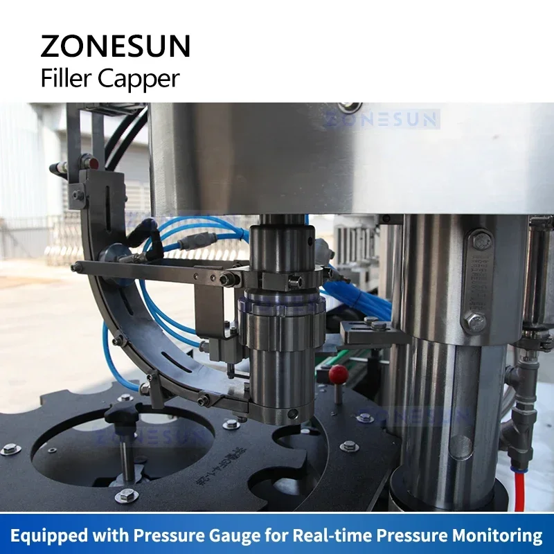 ZONESUN ZS-CFC4 自動ビール瓶詰めライン充填およびキャッピング機等圧ボトルフィラー炭酸充填装置