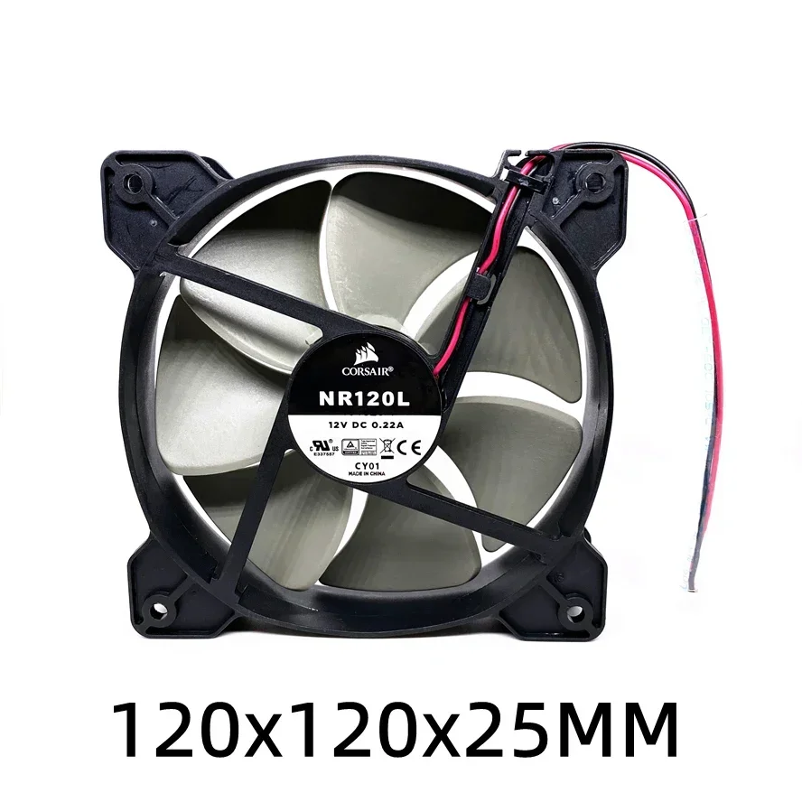 

DC 12V 0.22A 120MM Corsair 12025 120*120*25MM Cooling Fan Chassis Fan Computer Case Fan 2PIN