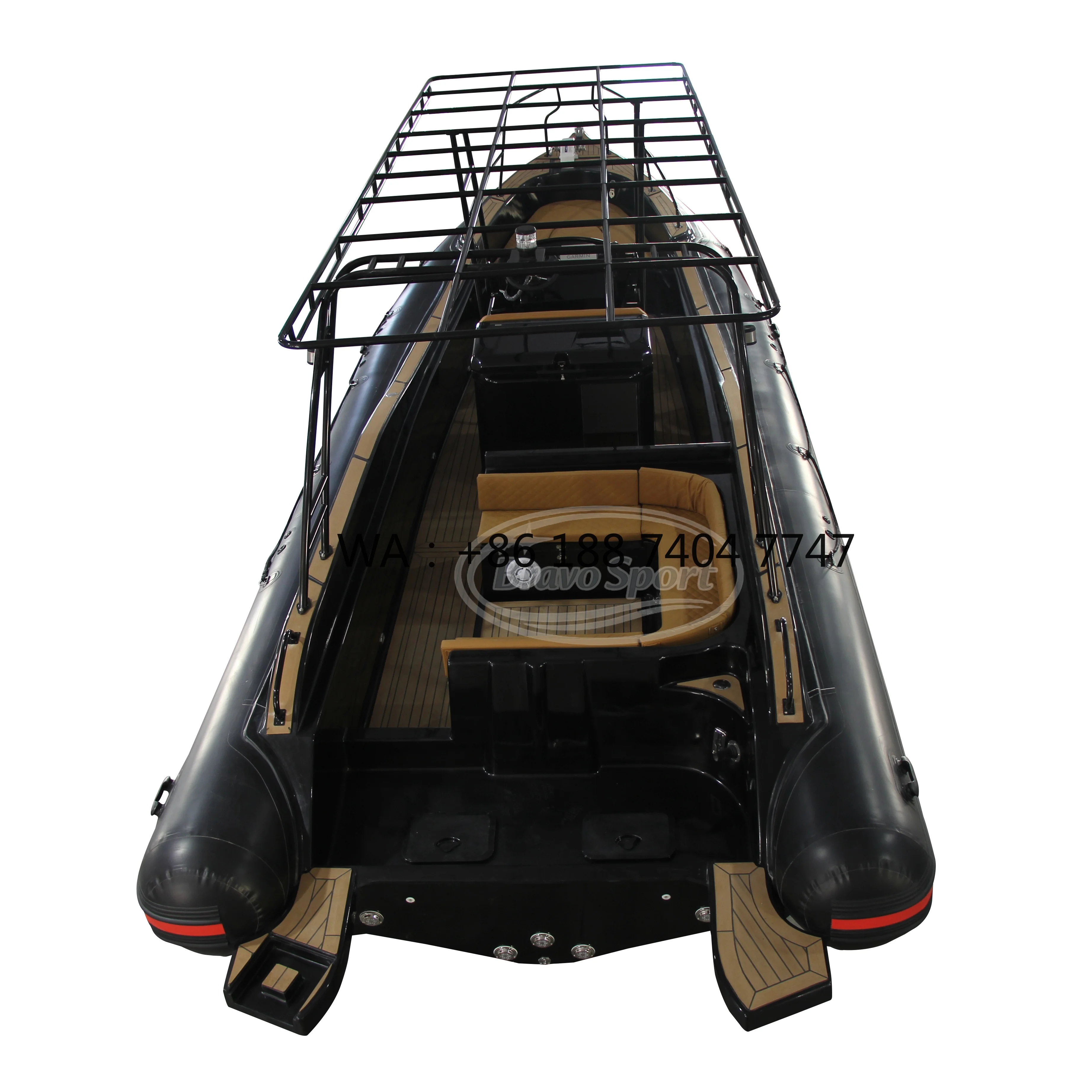 Luxury Fiberglass Rib Boat Inflatable Rigid Boat Luxury Yacht 960 with U Shape Sofa