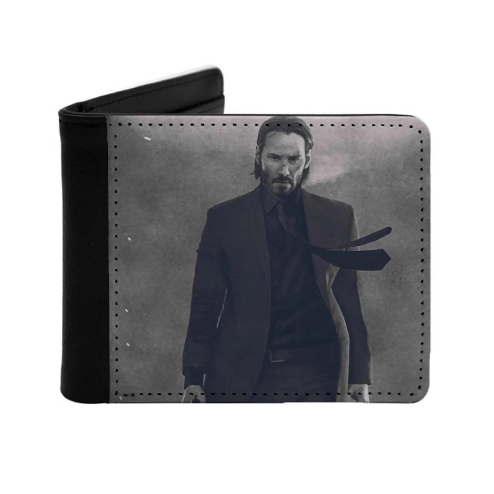 John Wick 7 Men Wallets Card Man Wallet Short Purse Bi-Fold Personalized Purses Retro Style John Wick Death Wish Revenge