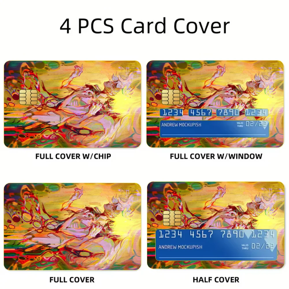 Arcane Jayce Jayvick Viktor Stickers For Debit Bank Credit Cards Metro Bus Pass Sticker Decoration Cover 4PCS Card Skin