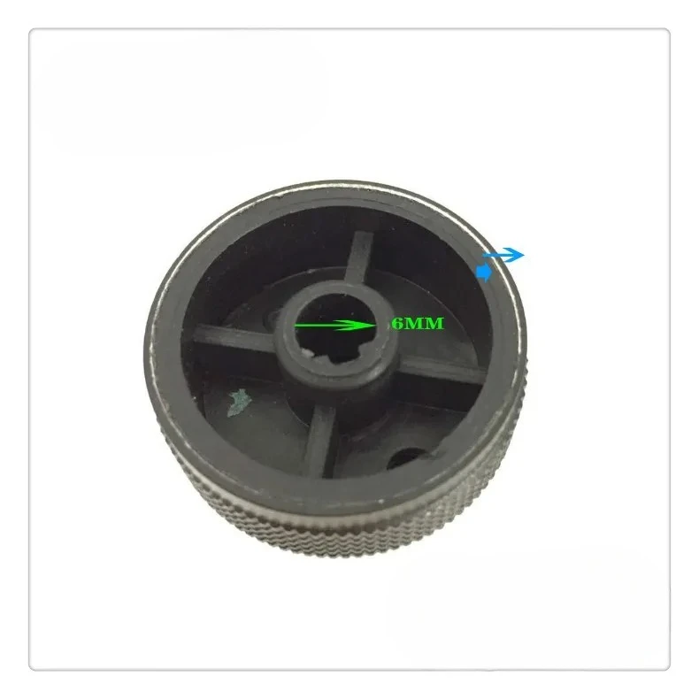 30MM modified round car navigation center console audio volume switch black knob aluminum alloy cap D hole
