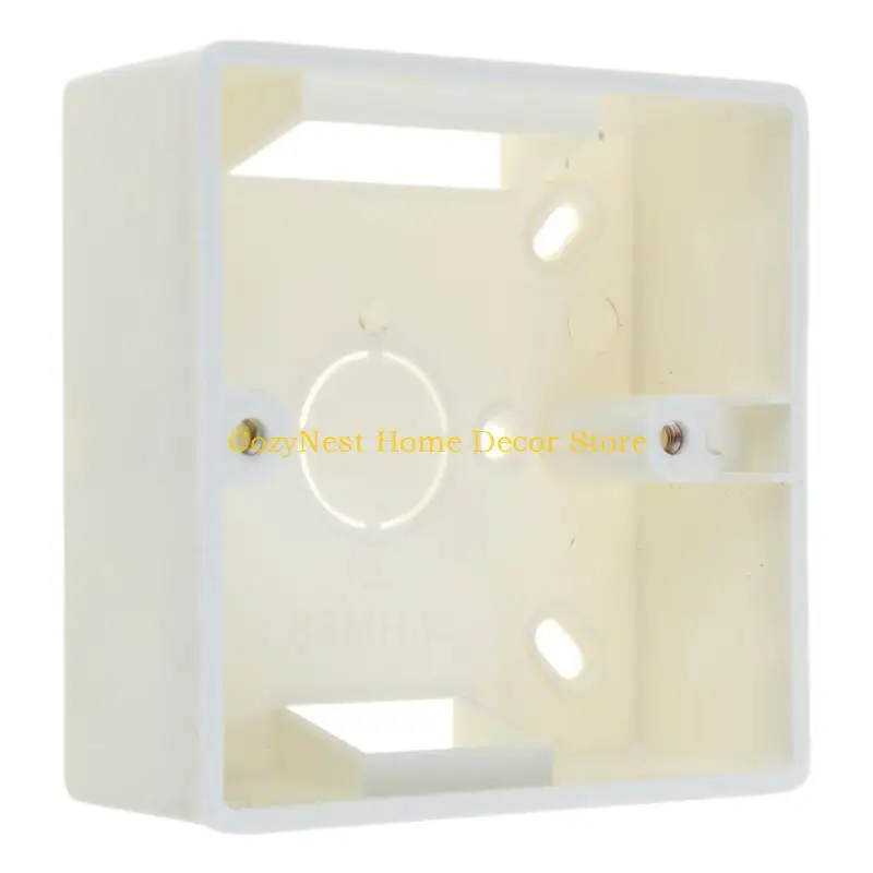 92MF Wall Mounted Junctions Box White PVC Electrical Outlet Mounting Box 86 Type Wall Switches Socket Protections Box