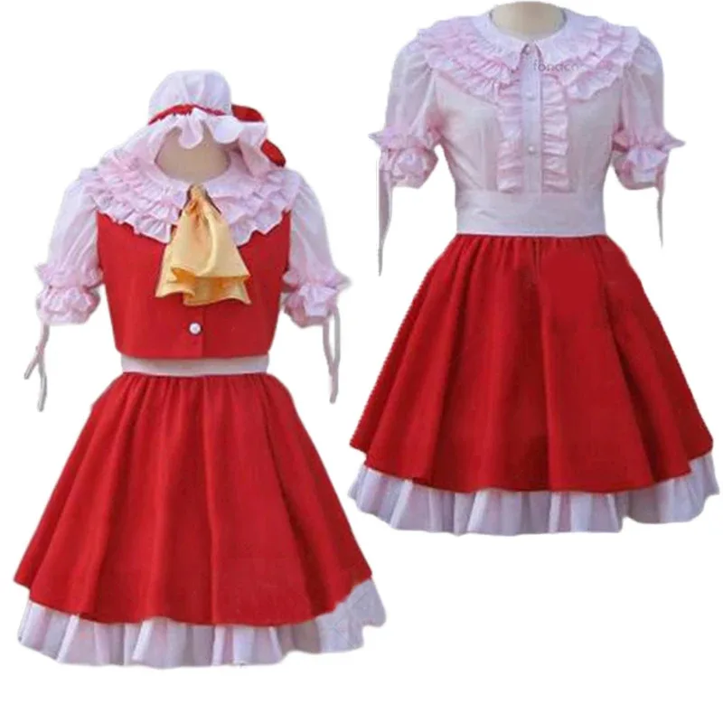 

Игра Touhou Project Shrine Maiden Flandre Scarlet Furandōru Sukāretto Косплей Костюм Парик Аниме Сексуальная Женщина Костюм на Хэллоуин tu.3