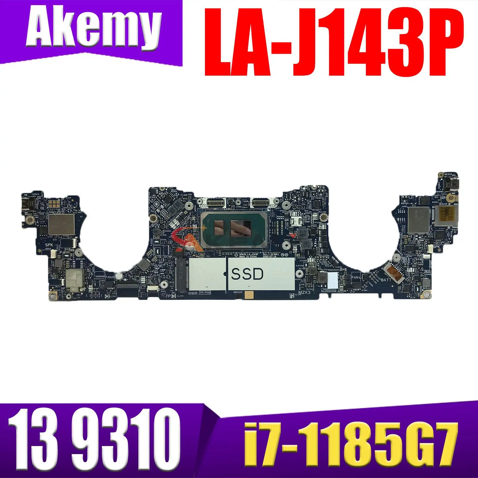 

For Dell 9310 Motherboard LA-J143P i5-1135G7 i7-1165G7 i7-1185G7 RAM 8G/16/32 08607K 0DXP1F 0MRT12 Mainboard XPS 13 100% tested