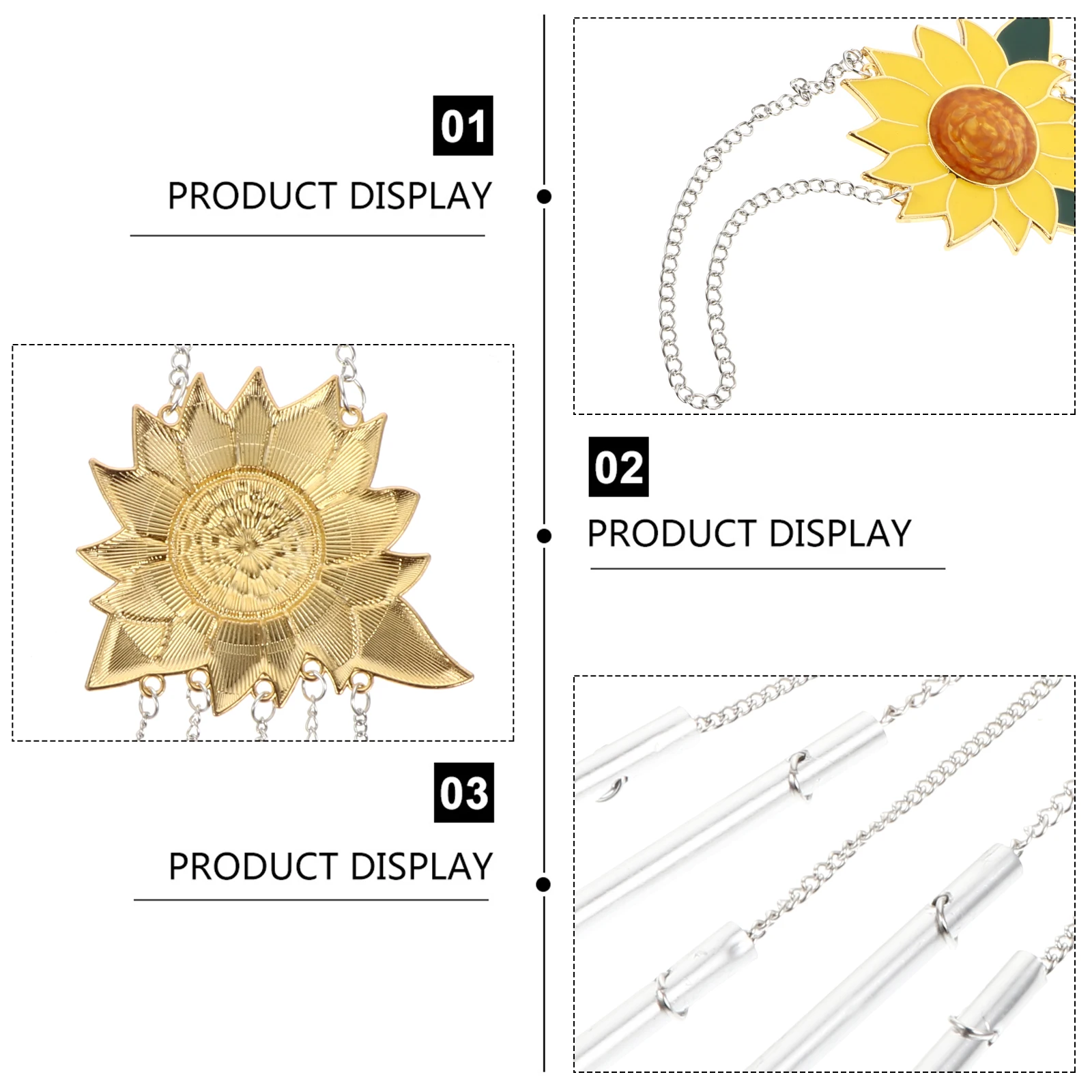 

Alloy Flower Wind Chime Home Decor Bell naments Hanging Decoration Sunflower Wind Bell Gorgeous Room Living Space