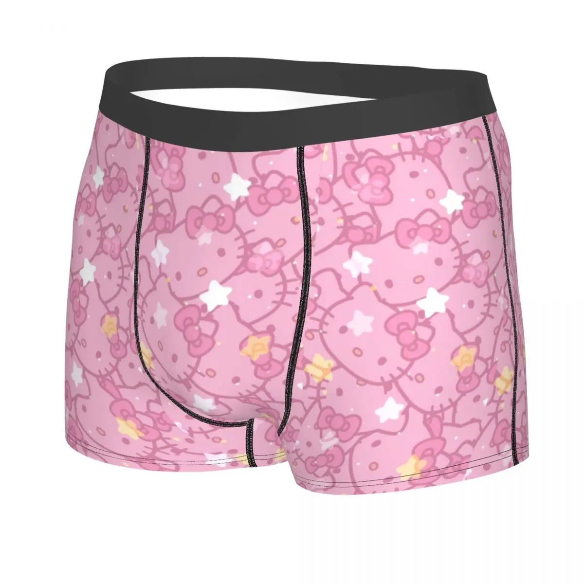 Custom Sanrio Kitty Hello Kitty Boxers Shorts Men\'s Cartoon Briefs Underwear Funny Underpants