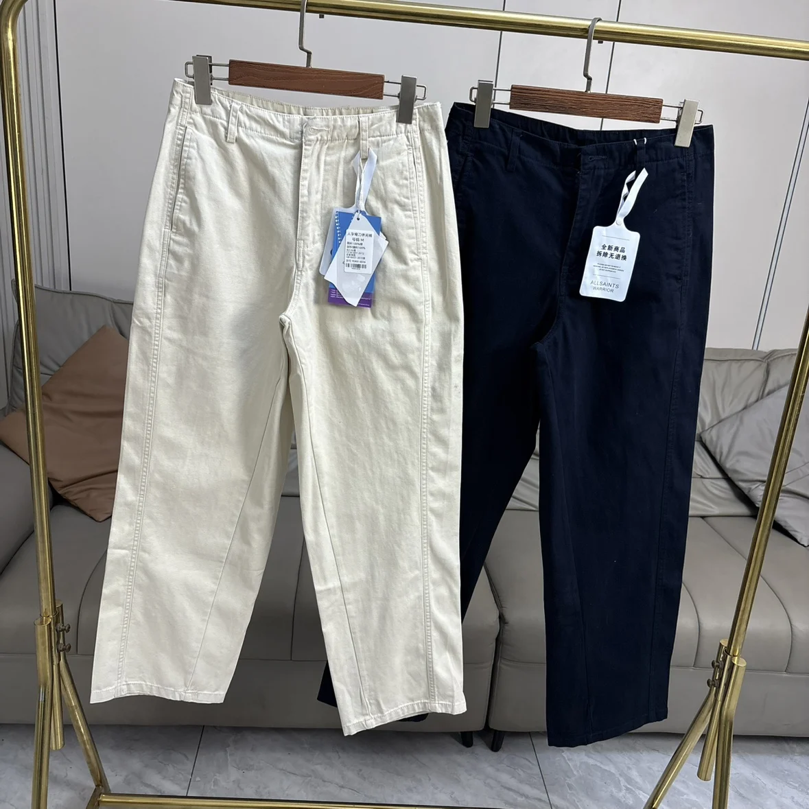 

Мужские свободные брюки из хлопка в стиле ретро, прямого кроя, повседневные, длинные, широкие, удобные, дышащие, современные