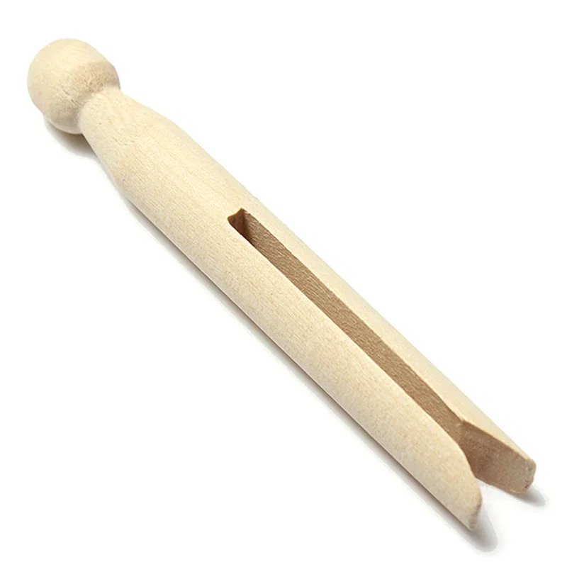 10CM Long Sewing Natural Wooden Clothes Pins Peg Doll Pins Clips Old Fashioned Pegs Doll Making Decor 10pcs/Set Wood Crafts