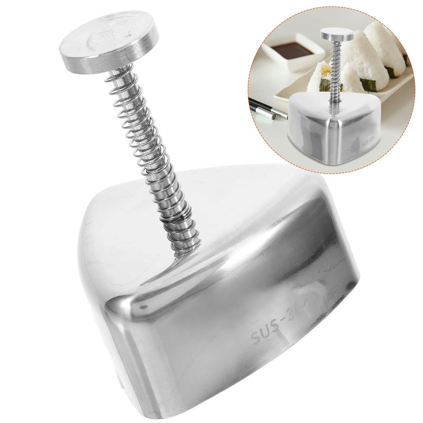 

Форма для онигири из нержавеющей стали, треугольная, для приготовления рисовых шариков, легко моется, для самостоятельного приготовления онигири, кухонные формы для рисовых шариков