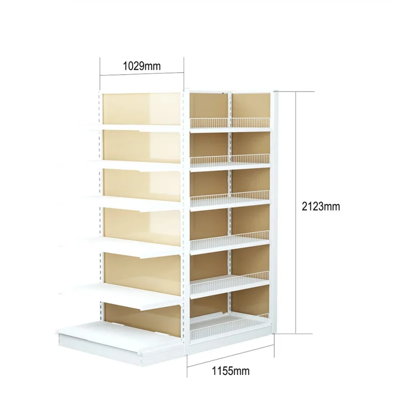 custom.Customized Grocery Store Equipment Shelf Ceramic Tableware and Kitchen Utensils Display Rack Supermarket Double-Sided She