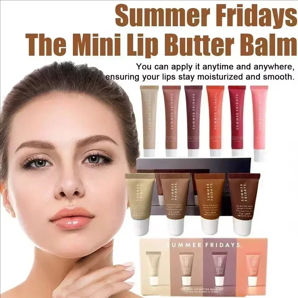 2025 moda verano viernes brillo de labios bálsamo labial hidratante suave labios cosméticos cacao caliente pastel de cumpleaños maquillaje cuidado de los labios