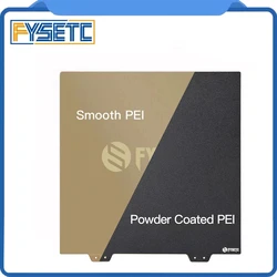 FYSETC JanusBPS resorte de extracción hoja de acero de doble cara preaplicado PEI 235/310/355/377mm MK52 para Voron MK3S SV08 3d принт ts