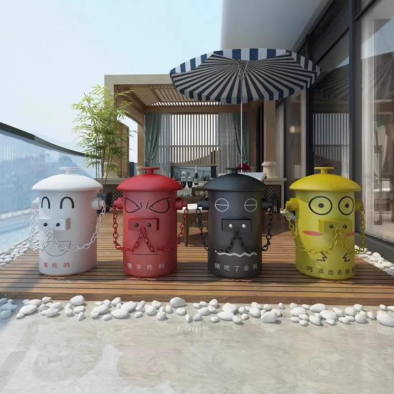 

Outdoor Cartoon Classification Trash Can Creative Cute Home Garden Children's Garden Classification Commercial Nutshell