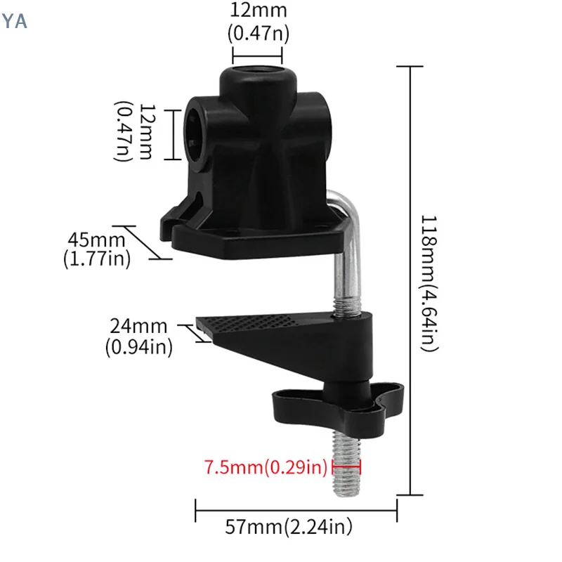 【TL】Cantilever Bracket Clamp Non-Slip Universal Bracket Clamp 7 Shape Horse Buckle Clip Metal For Microphone Desk Lamp Mic Stand