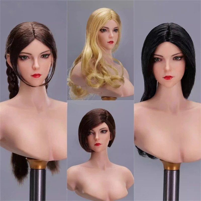 [2025 4Q] YMT085 1/6 échelle tête sculpture pie modèle femme Europe amérique transplantation de cheveux pour 12 "Ph corps poupée