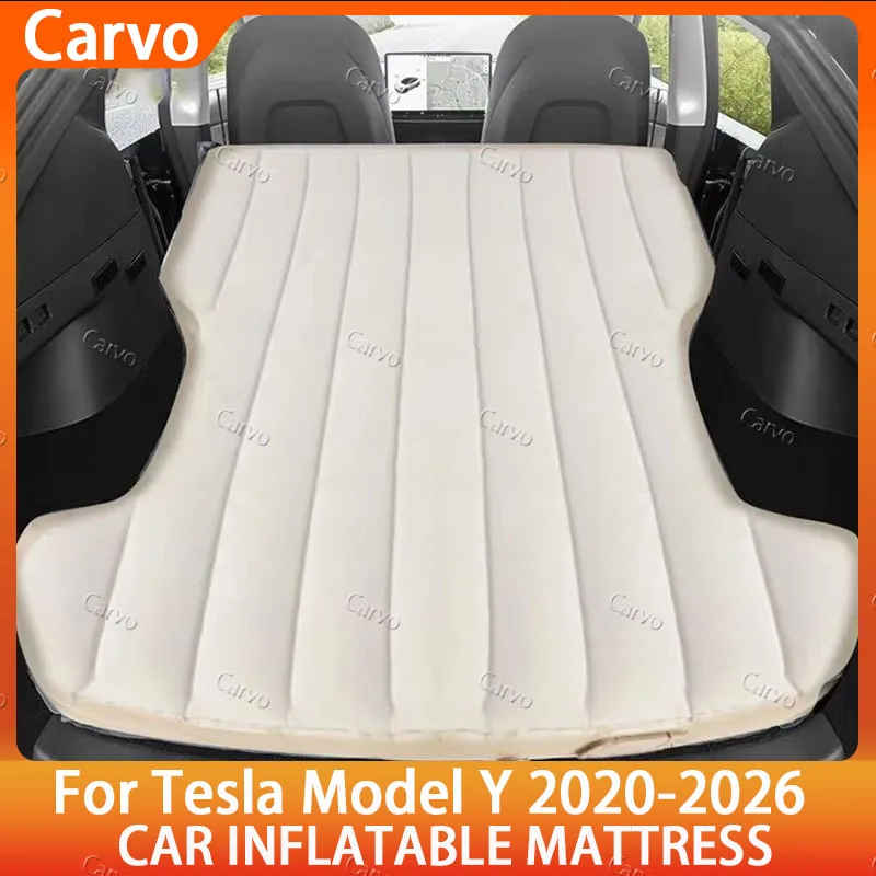 Car Inflatable Mattress for Tesla Model Y 2025-2026 Juniper Trunk Air Mattress with Air Pump Ideal for Travel Camping & Outdoor