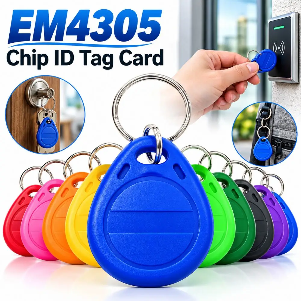 New EM4305 Chip RFID Key Fob Rewritable Water Drop Shape RFID Clone Tag Plastic Waterproof Access Control Card Proximity Use