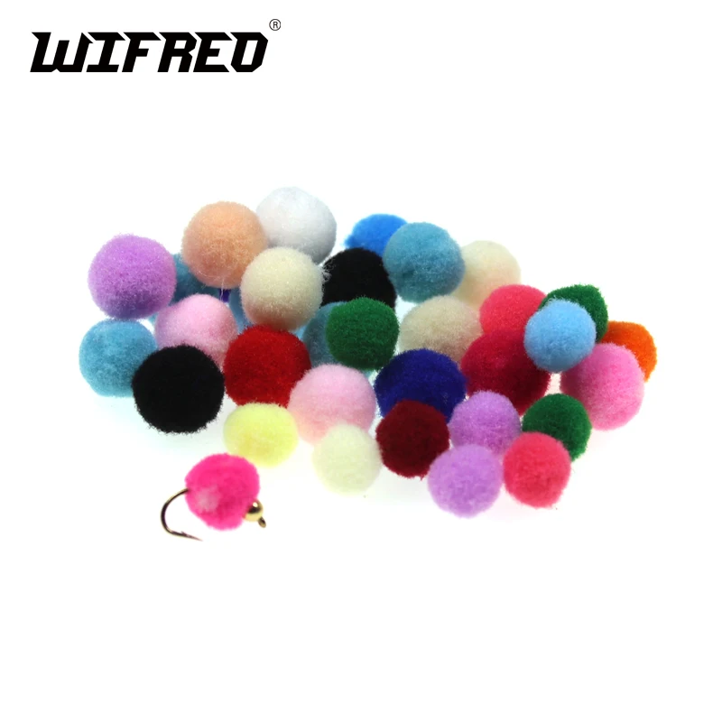 

Wifreo 500PCS Bug Egg Trout Fishing Flies No Hooks Multi-Colors Trout Salmon Fly Fishing Lures Flies Tying Material 8mm 10mm