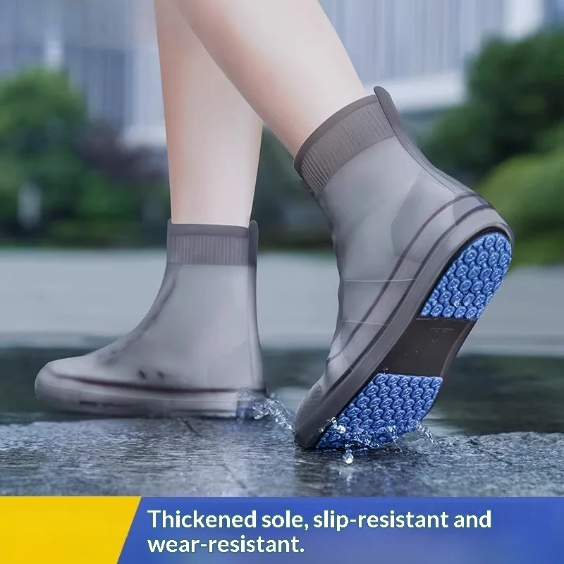 

Дождевые бахилы, водонепроницаемые чехлы для обуви, водонепроницаемые, нескользящие, утолщенные, износостойкие, для использования на улице, защитные чехлы для обуви от дождя.