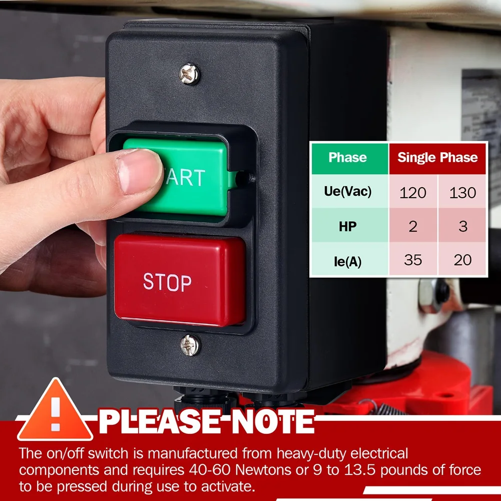 120V/220V/380V Dual Voltage Single Phase on/off Switch Industrial Tools Plastic