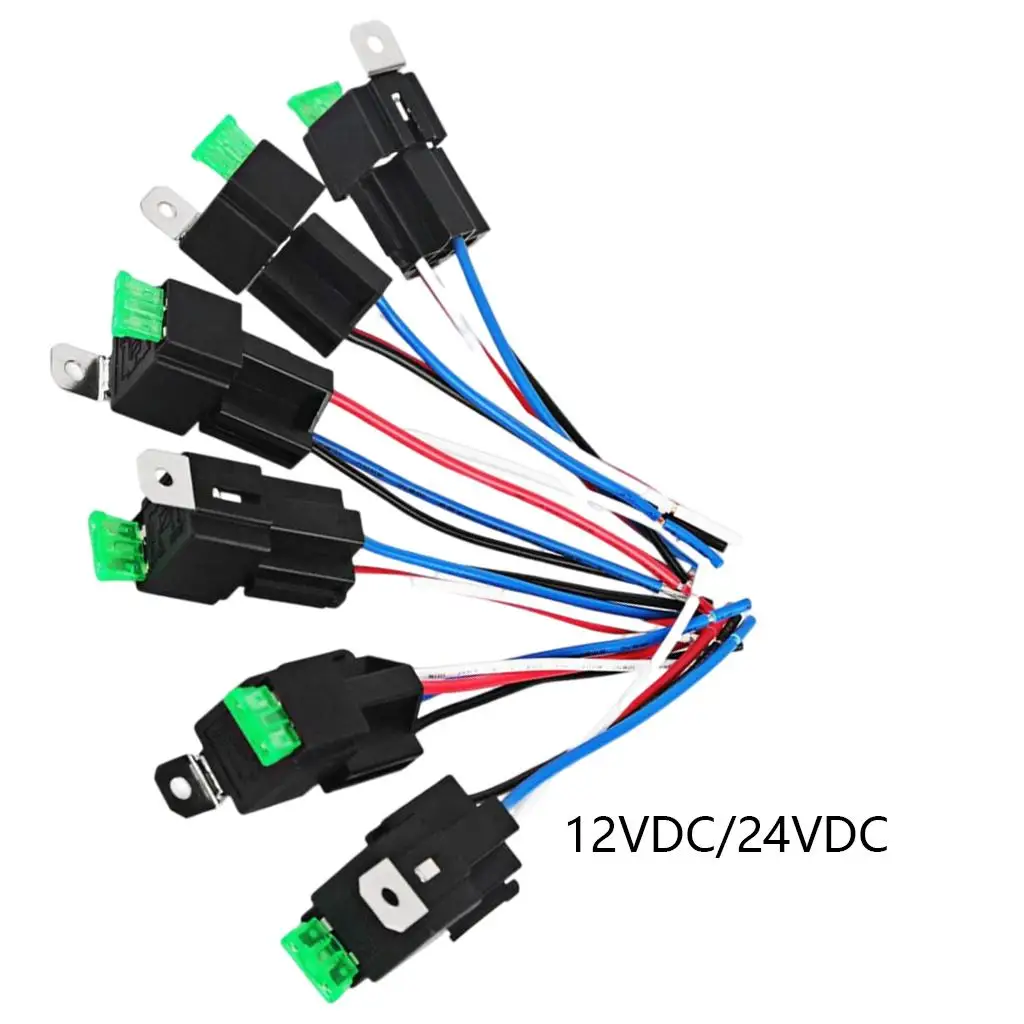 

Automotive Relays Switch Harness 12V 30A Blade Fuse 5-Pin Relays 14AWG