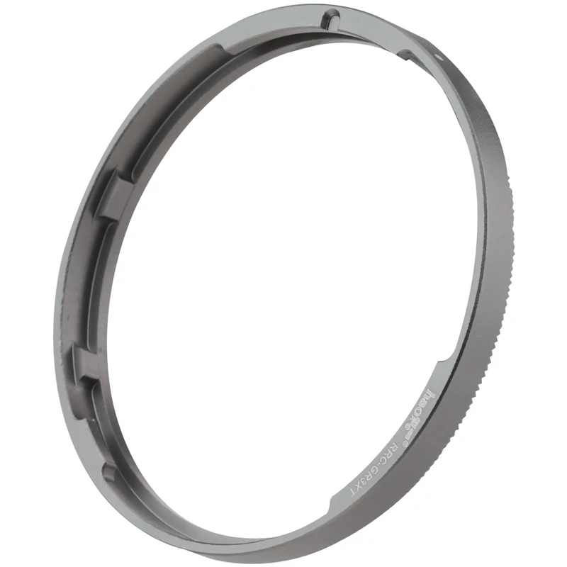 Haoge RRC-GR3XT Silver Grey Metal Decorate Ring for RICOH GR3X/GRIIIX Camera accessories replaces GN-2