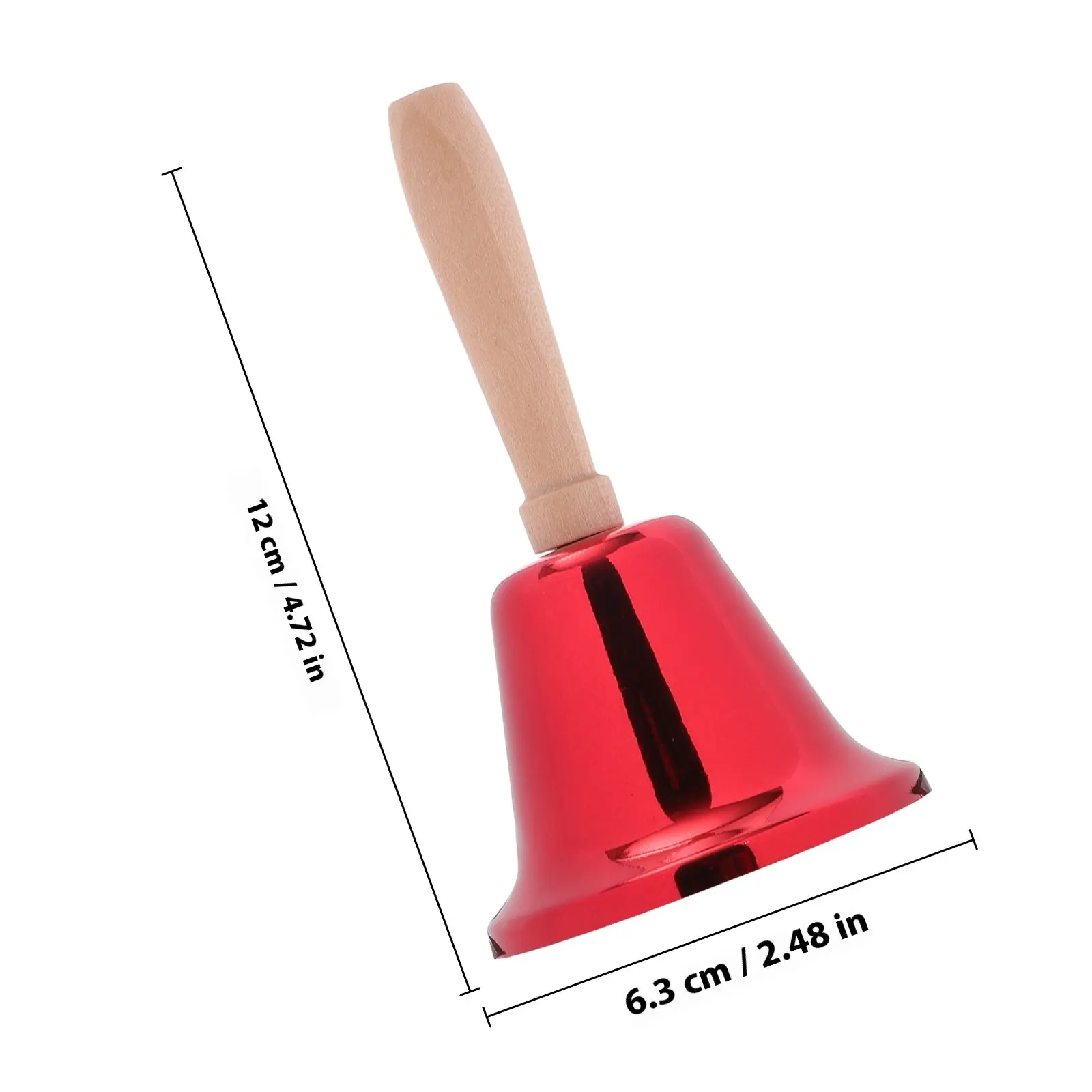 2 Pezzi Campanello Semplice con Impugnatura, Campanella Portatile ad Alto Volume per Attività all'Aperto, Campeggio, Escursionismo, Allarme Animali, Idea Regalo per le Vacanze