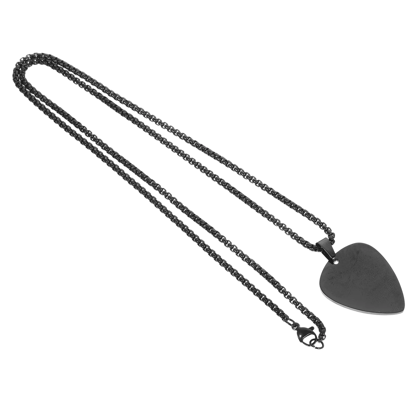 Guitar Pick Necklace Stainless Steel Women Sweater Clavicle Chain Pendant Picks